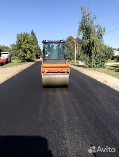 Асфальтирование, укладка асфальтная крошка