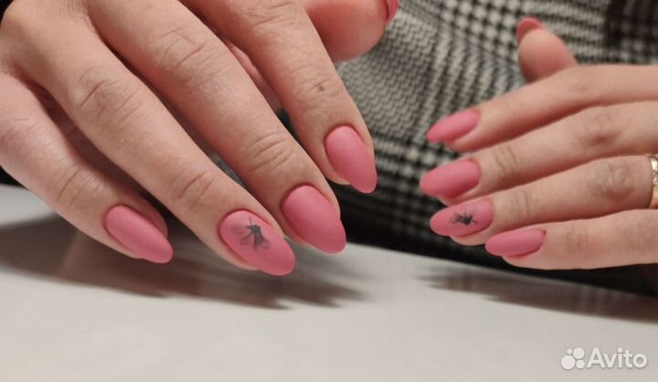 Маникюр аппаратный+ укрепление +гель лак