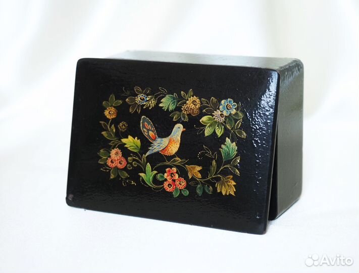 Шкатулка СССР Райская Птица Лаковая миниатюра