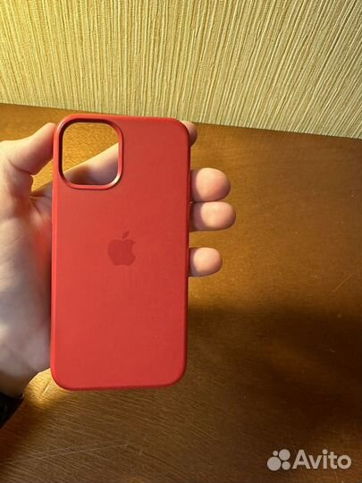 Чехол на iPhone 12 mini silicone case (red)