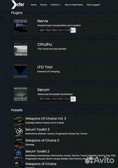 Лицензии Xfer Serum Nerve Cthulhu LFO Tool
