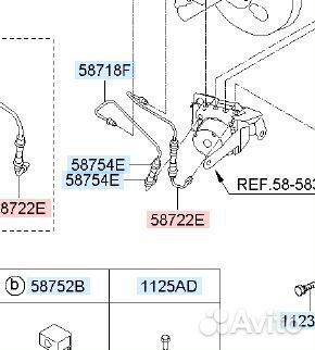 Трубка тормозная на гтц задняя Elantra HD / I30