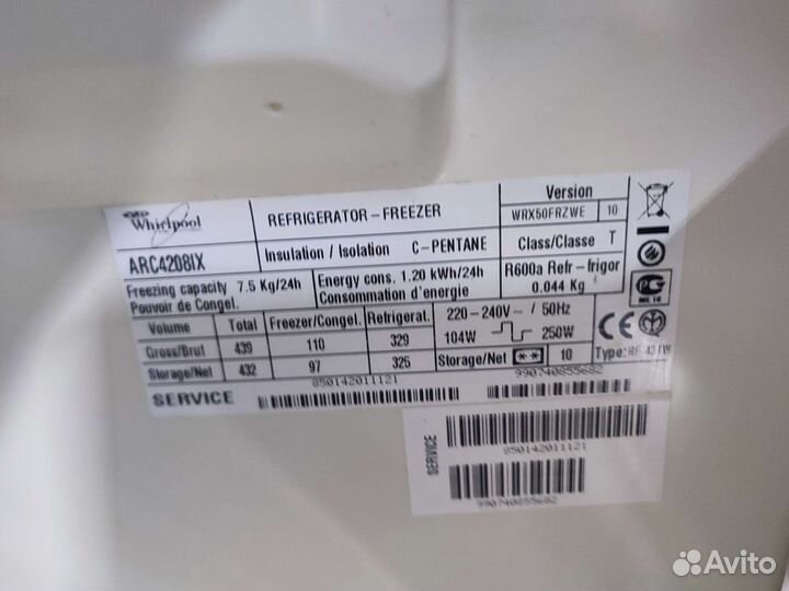 Холодильник whirlpool
