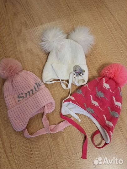 Шапка для девочки 2-3 года на все сезоны