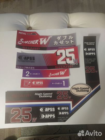 Наклейки sharp QT 88,89,90, sharp GF 888,818,718