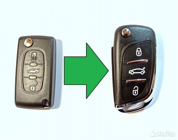 Ключ зажигания Ситроен / Citroen C4 / Berlingo