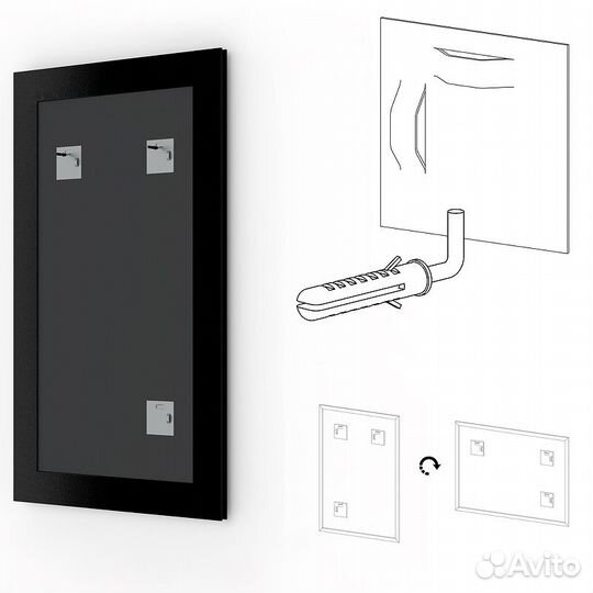 Зеркало Evoform Definite 84х64 BY 0649 в багетной