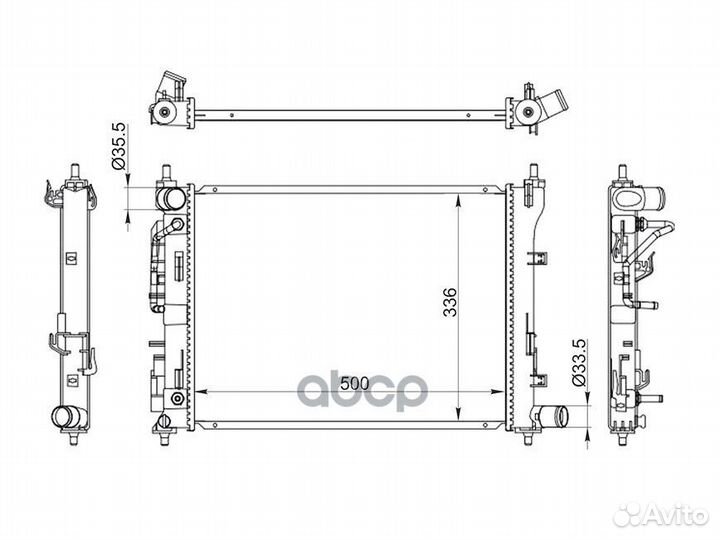 Радиатор Hyundai Accent 17-22 / Solaris 17-20