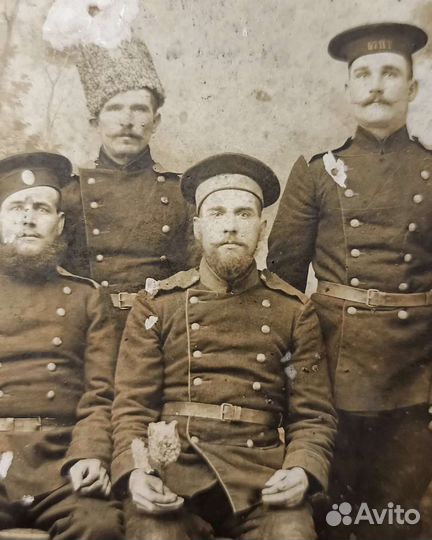 Старинная Фотография Солдат времен Первой Мировой