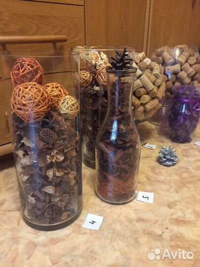 Вазы стекло фарфор с пробками