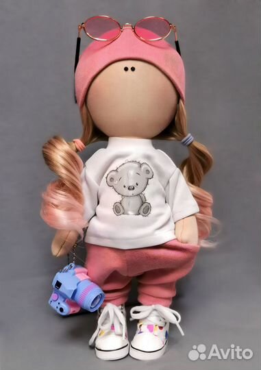 Интерьерная кукла-фотораф ручной работы