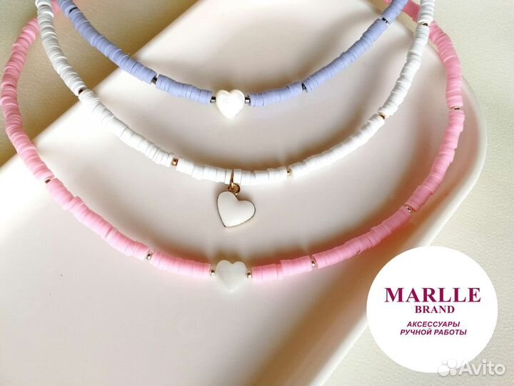 Чокеры marlle из каучуковых бусин ручной работы