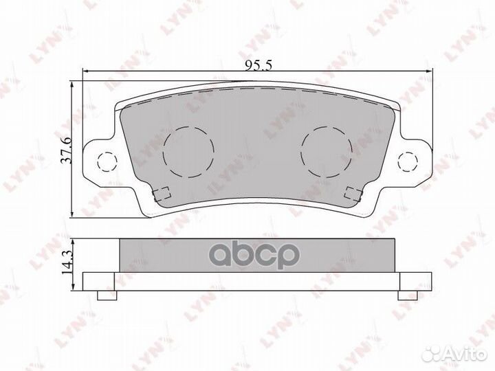 Колодки тормозные дисковые BD-7541 lynxauto