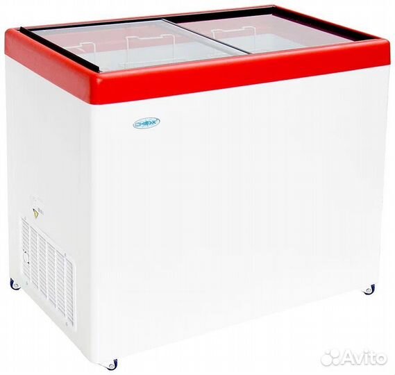 Ларь морозильный 308 л млп-350 с прямым стеклом