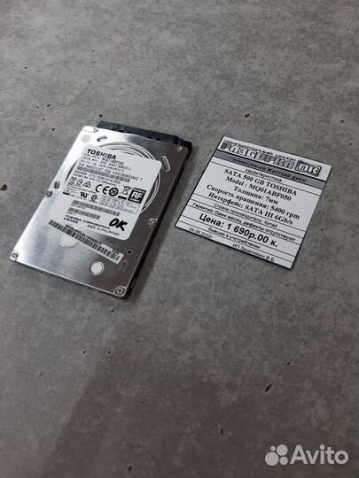 Жесткий диск для ноутбука SATA 500GB toshiba