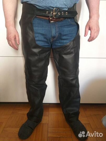 Мото штаны кожаные защитные