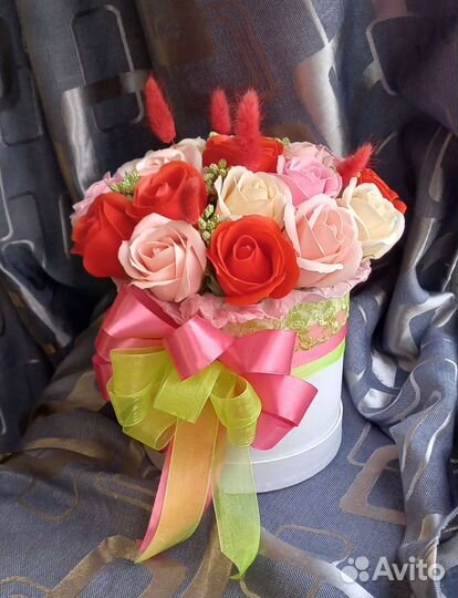 Букет из мыльных роз