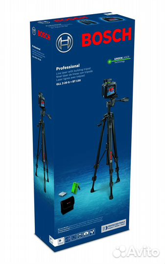 Уровень лазерный GLL 2-20 G BT150 0601065001 зелен