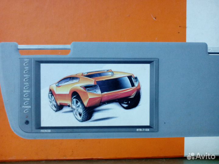 Авто ЖК телеизор монитор в козырьке