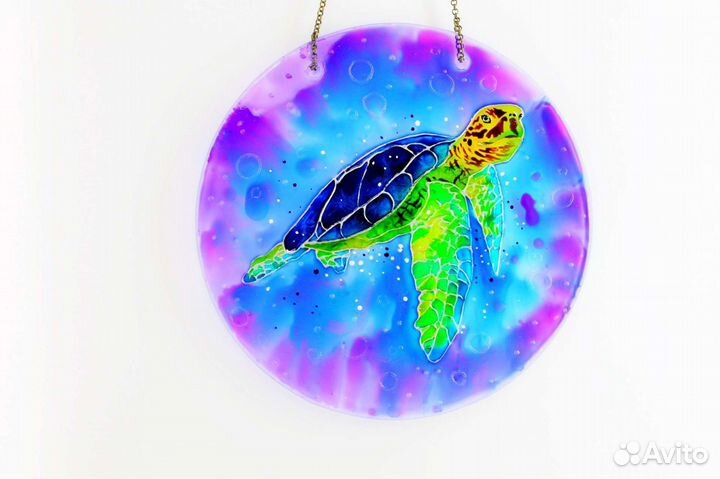 Ловец солнца,ловец снов,витражная роспись.Витраж