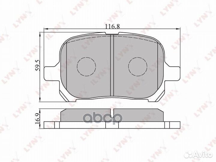 Колодки тормозные дисковые перед BD7529 LYN