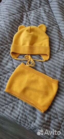 Шапочка 40-44 и снуд на осень