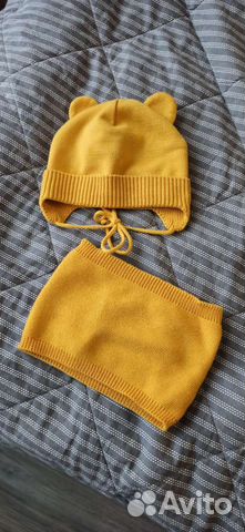 Шапочка 40-44 и снуд на осень