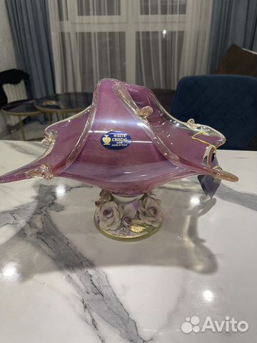 Итальянская ваза для фруктов white cristal