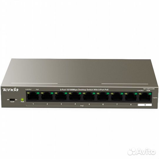 Коммутатор tenda TEF1109P-8-63W 589885