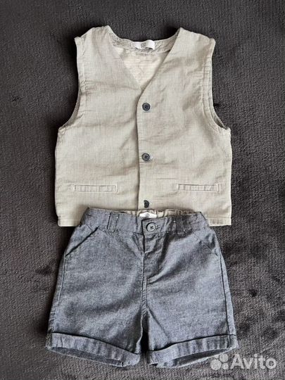 Костюм жилетка и шорты на мальчика 86см