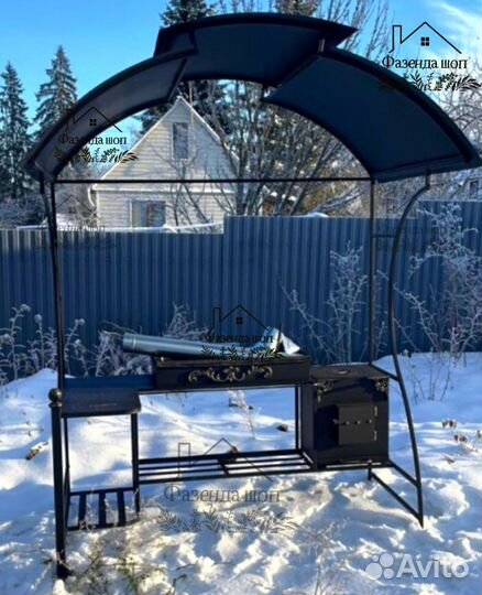 Мангал с крышей