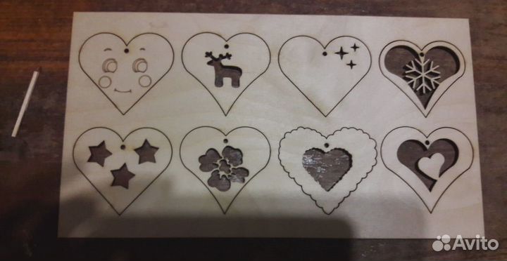 Деревянные сердца для творчества