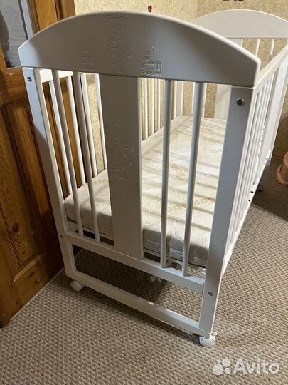 Детская кровать от 0 до 3лет с матрасом