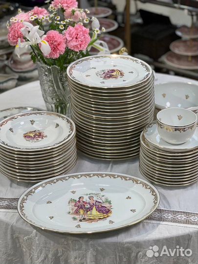 Фарфор limoges, столовый сервиз.Франция, Париж