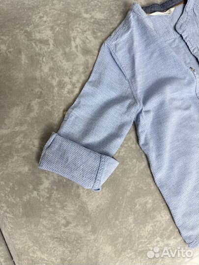 Рубашка h&m 110, сапоги резиновые, жилетка