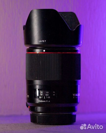 Объектив yongnuo 35mm 1.4 canon ef