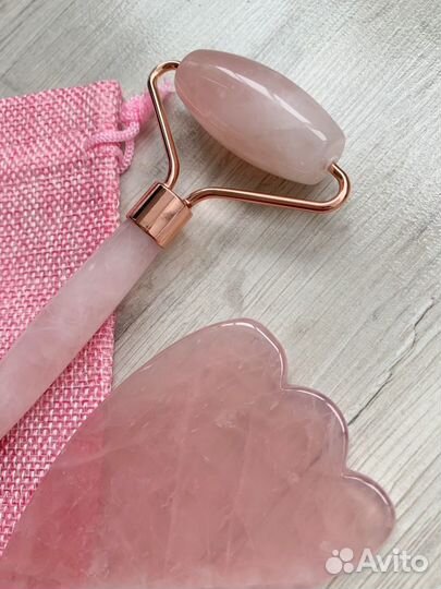 Набор роллер + гуаша из кварца