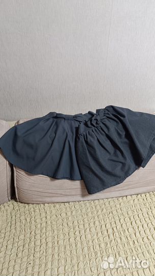 Школьная юбка серая