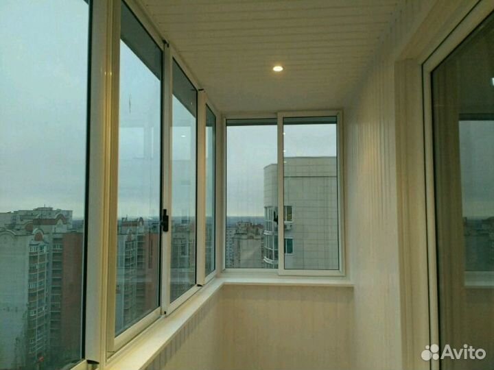 Остекление балконов и лоджий, наружная и внутрення