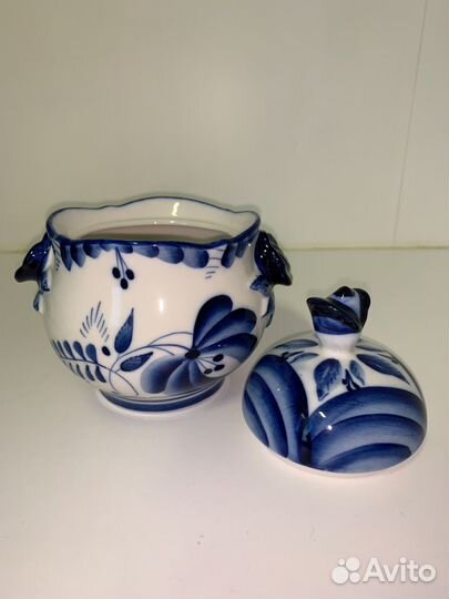 Конфетница гжель Дунашова тс