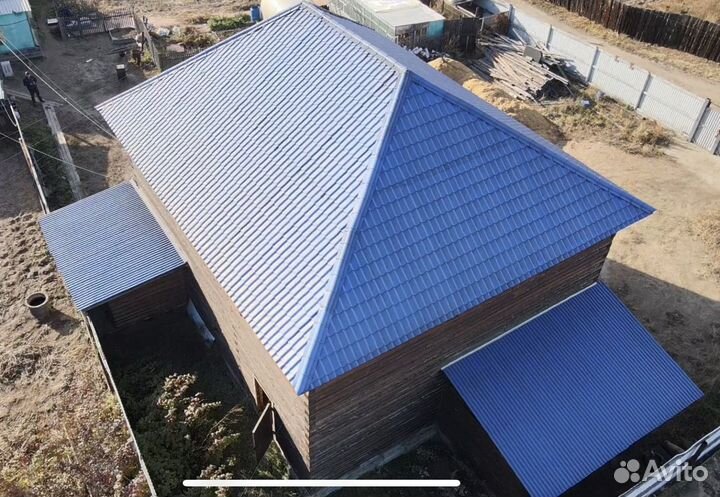 Сруб дома из бруса