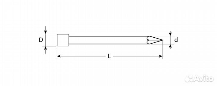 Финишные гвозди Зубр 25x1.4мм, 50шт, латун.(305336