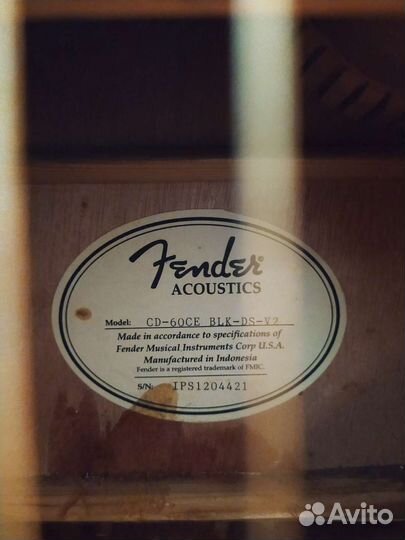 Электроакустика Fender CD-60ce