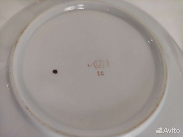 Чайная пара лфз. Кобальт с позолотой