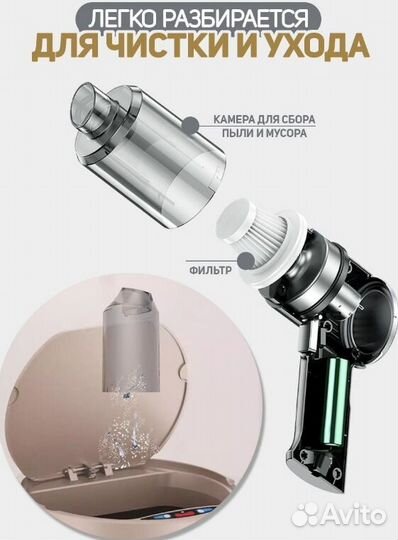 Пылесос автомобильный аккумуляторный