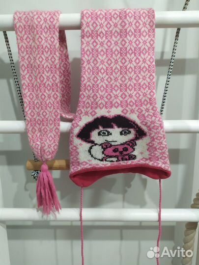 Шапка-шарф ч/шерсть теплая Эстония