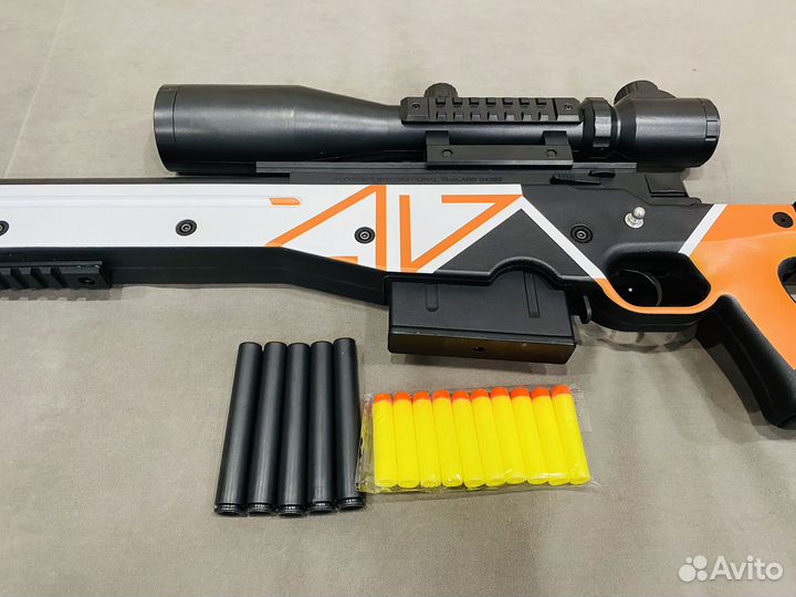 Детская винтовка AWM + мягкие пульки