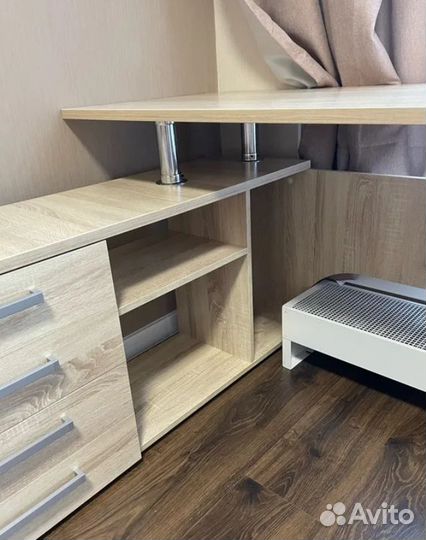 Стол компьютерный Алькор в цвете Бетон