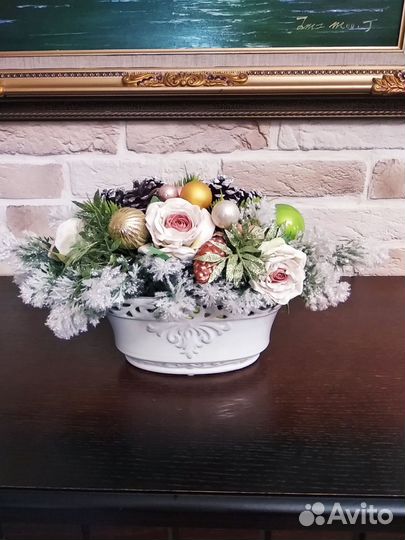 Новогодняя композиция на стол