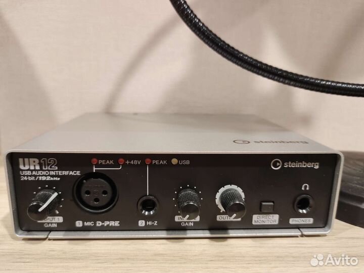 Микрофон студийный behringer b1 и steinberg ur12